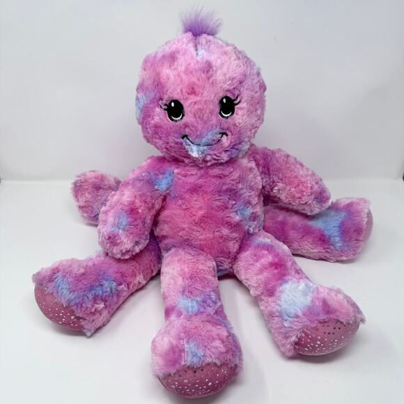 Build a Bear Workshop Octo-Fun Octopus Plush Pink Blue Swirl 2014 Stuffed Animal - Picture 1 of 11